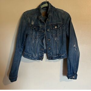 Hollister vintage denim cropped jacket